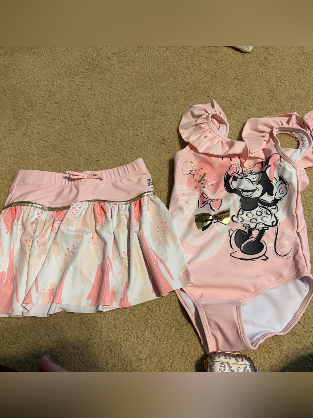 Disney Pink Minnie Mouse Kids Swimwear Top